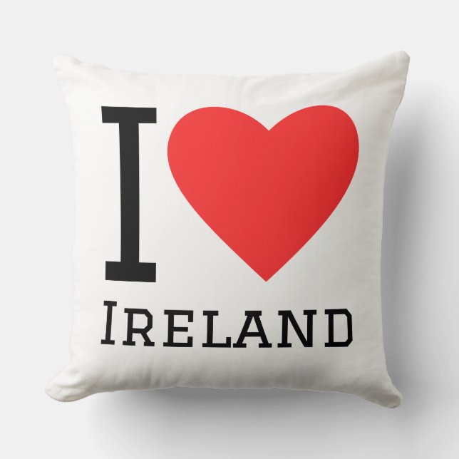 Almofada I love Ireland square sticker (Frente)