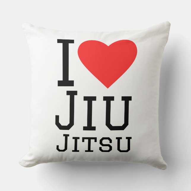 Almofada I love Jiu jitsu (Frente)