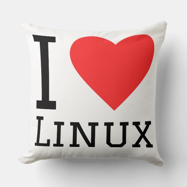 Almofada I love linux (Frente)