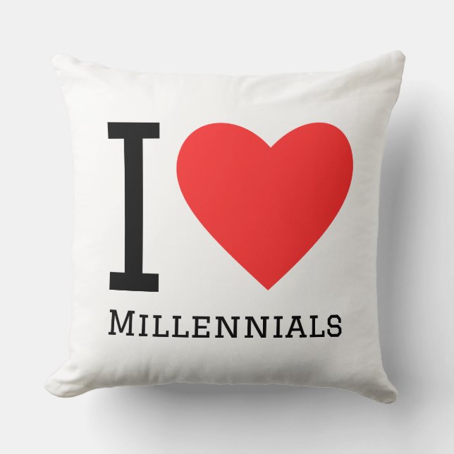 Almofada I love millennials (Frente)