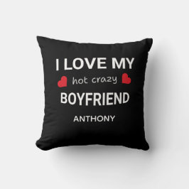 Almofada I love my boyfriend - Custom name Valentine Gift