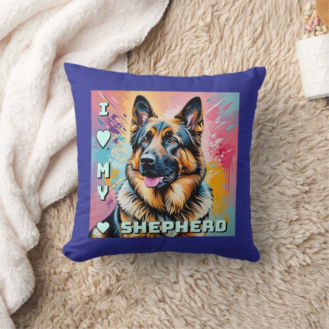 Almofada I love my German Shepherd (Cobertor)