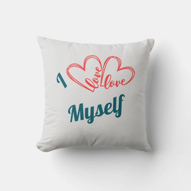 Almofada I Love Myself - Self-Care Button (Frente)