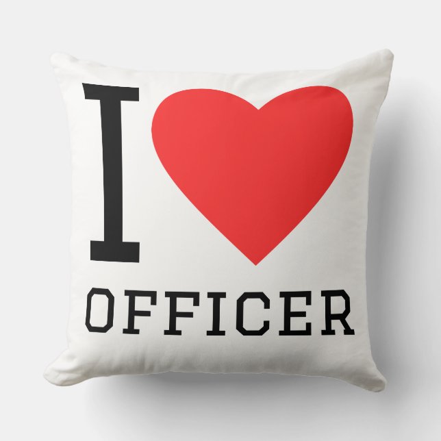 Almofada I love officer (Frente)