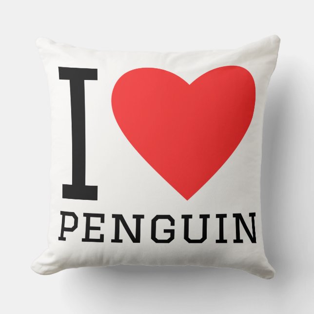 Almofada I love penguin (Frente)