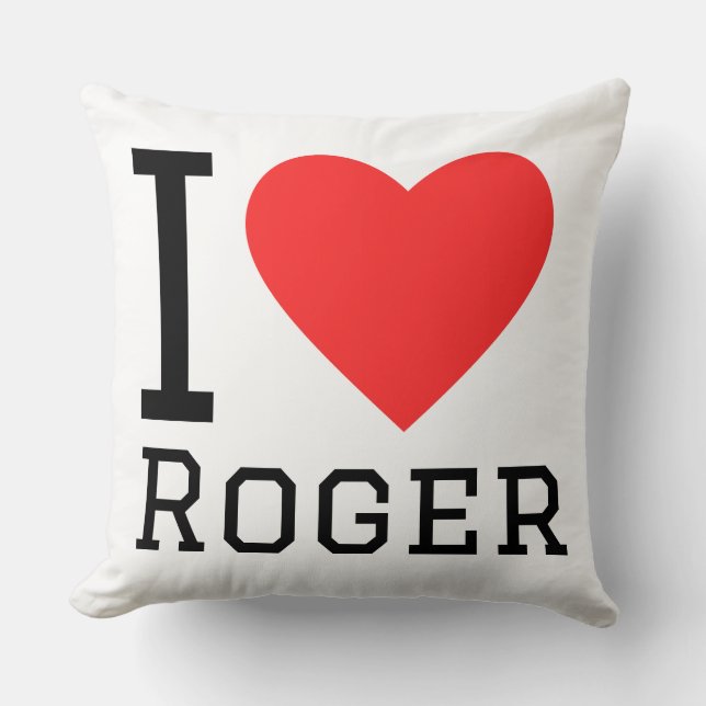 Almofada I love roger (Frente)