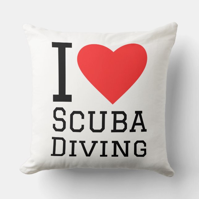 Almofada I love scuba diving (Frente)