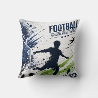 Almofada I Love Soccer Throw Pillow | Soccer Lover Room Dec
