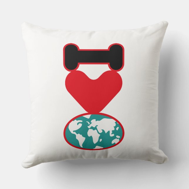 ALMOFADA I LOVE THE WORLD BY MASANSER PIXELAT (Verso)
