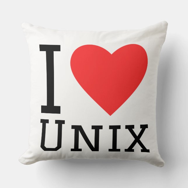 Almofada I love Unix  (Frente)