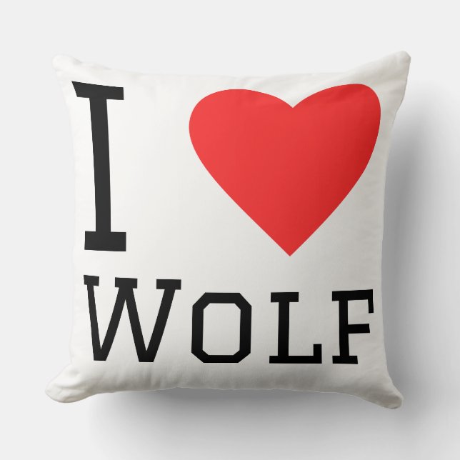 Almofada I love wolf (Frente)