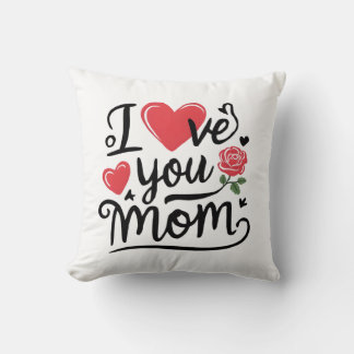 Almofada I Love You Mom Heartfelt Kids Design