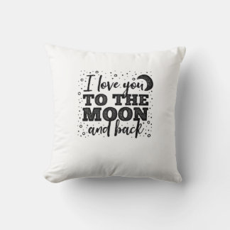 Almofada I Love You To The Moon And Back Heartfelt Minimal