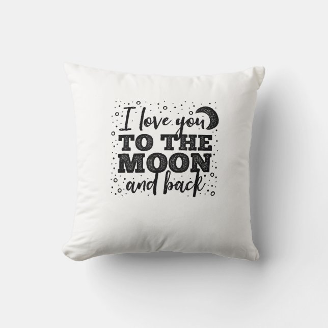Almofada I Love You To The Moon And Back Heartfelt Minimal  (Frente)