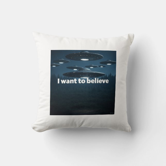 Almofada I want to believe (Frente)