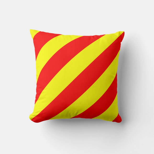 Almofada Ianque náutico da letra Y do sinal da bandeira (Frente)