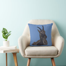 Almofada Ibex Goat Animal Art