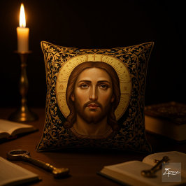 Almofada Ícone Bizantino de Cristo - Jesus
