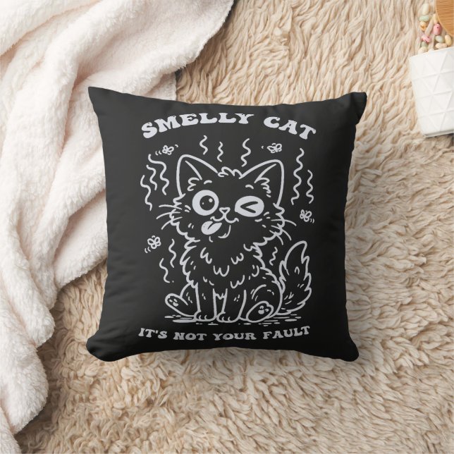 Almofada Ícone de Música do Gato Fedido (Cobertor)