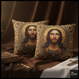 Almofada Ícone Sagrado Dourado - Jesus