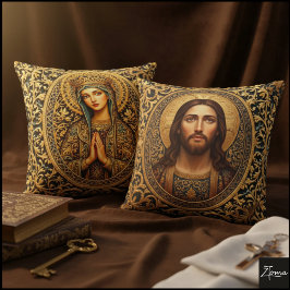 Almofada Ícone Sagrado Dourado - Jesus