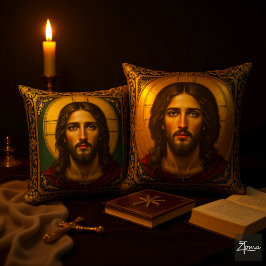 Almofada Ícone Sagrado Esmeralda - Jesus