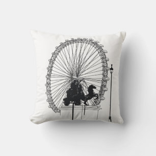 Almofada Iconic London Atração Caneta e Desenho de Tinta
