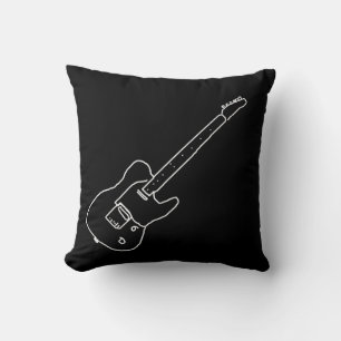 Almofada ideia de decoração para guitarra