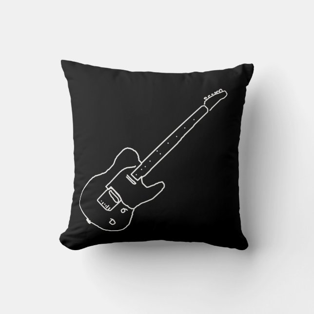 Almofada ideia de decoração para guitarra (Frente)