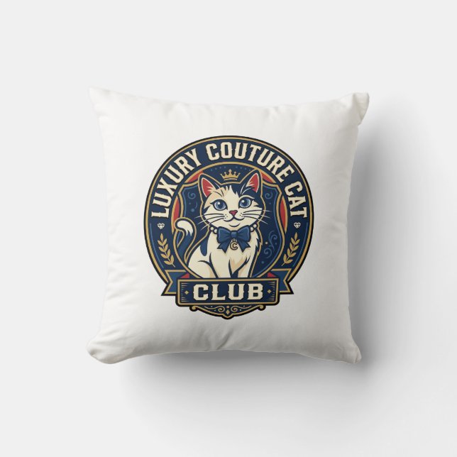 Almofada Ideia de Presente de Mãe de Gato de Luxo - Couture (Frente)