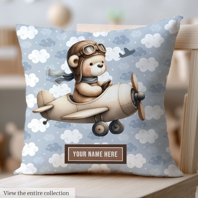 Almofada Ideia do Travesseiro do Urso Vermelho Castanho par ( Brown Teddy Bear Baby Shower Pillow Gift Idea)