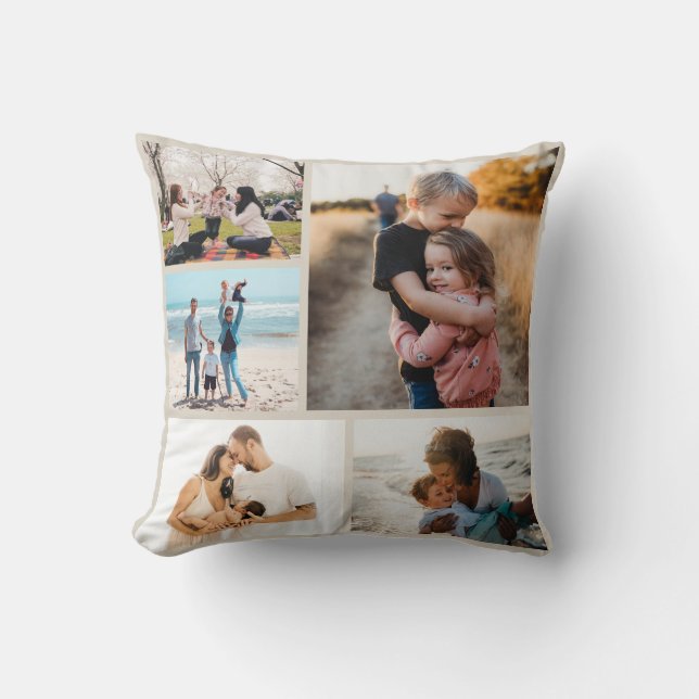 Almofada Ideias De Colagem De Fotos Para Presentes Crio 5 F (Frente)