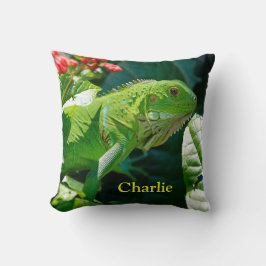 Almofada Iguana Lizard Verde Personalizada