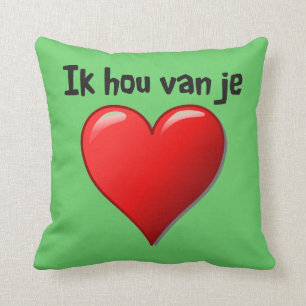 Almofada Ik hou camionete je - eu te amo no Dutch