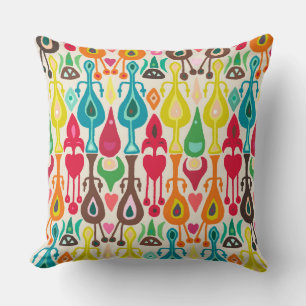 Almofada ikat do amor do marfim