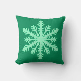 Almofada Ikat Snowflake - Pinheiro e horta verdes