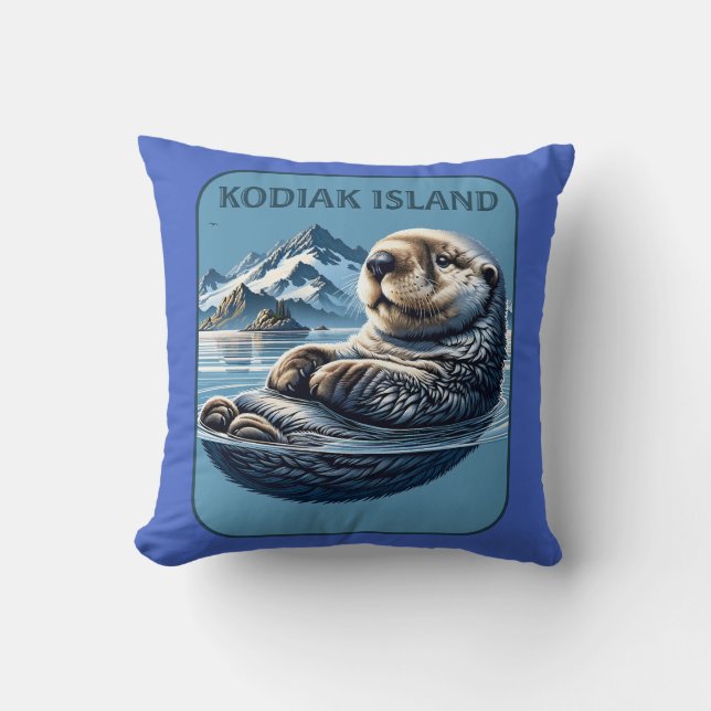 Almofada Ilha Kodiak Sea Otter Alaska (Frente)