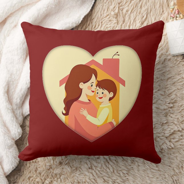 Almofada Illustration of the love between mother and daught (Cobertor)