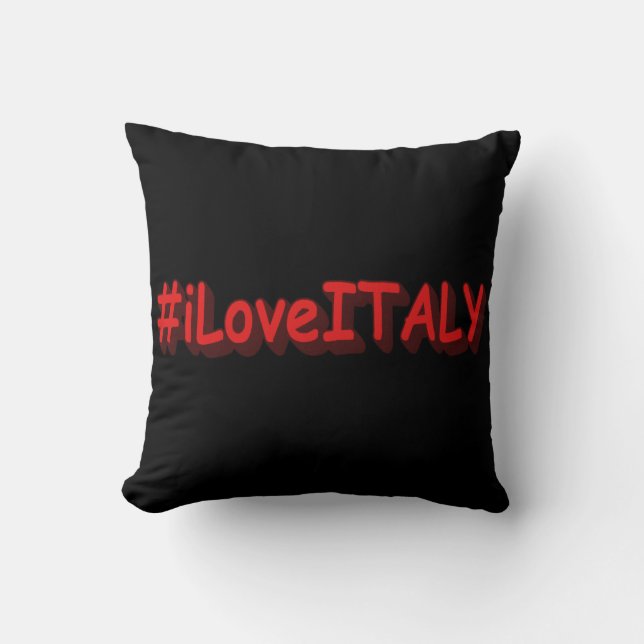 Almofada "#iLoveITALY" Design bonito. Comprar Agora (Frente)