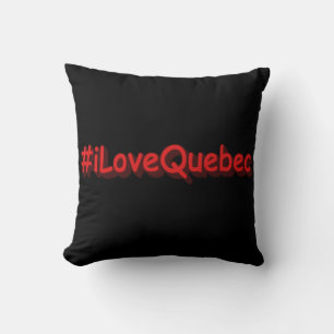 Almofada "#iLoveQuebec " Design bonito. Compre agora