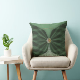 Almofada Ilusão de Textil Verde Botânico Personalizado