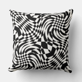 Almofada Ilusões ópticas a preto e branco