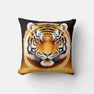 Almofada Ilustração Abstrata de Tigre em Negrito