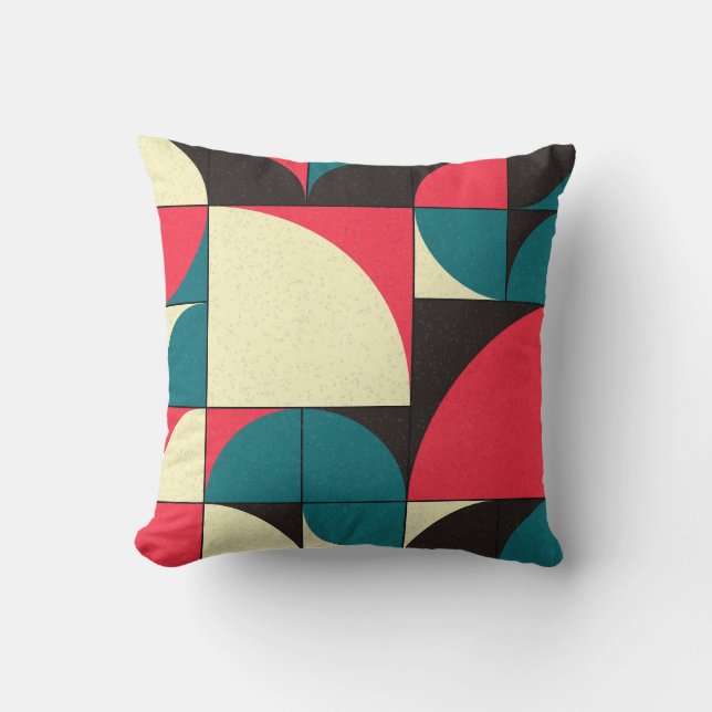 Almofada Ilustração artística computacional geométrica abst (Frente)