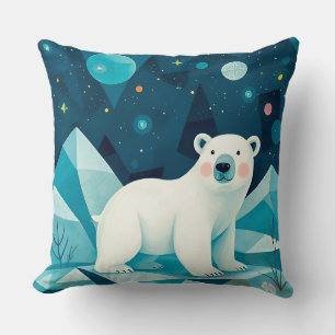 Almofada Ilustração Artística de Urso Polar