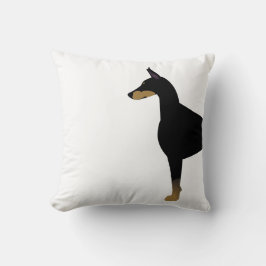 Almofada Ilustração Básica de Raça de Cão Doberman Pinscher