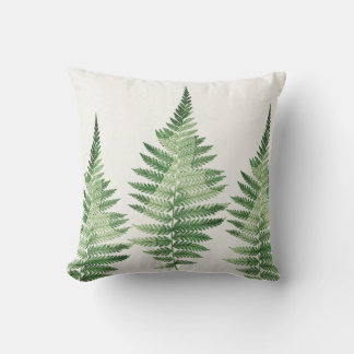 Almofada Ilustração Botânica de Fern Verde Minimalista