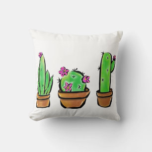 Almofada Ilustração Cactus Trio