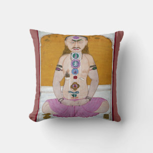Almofada Ilustração Chakra Yoga para Meditação