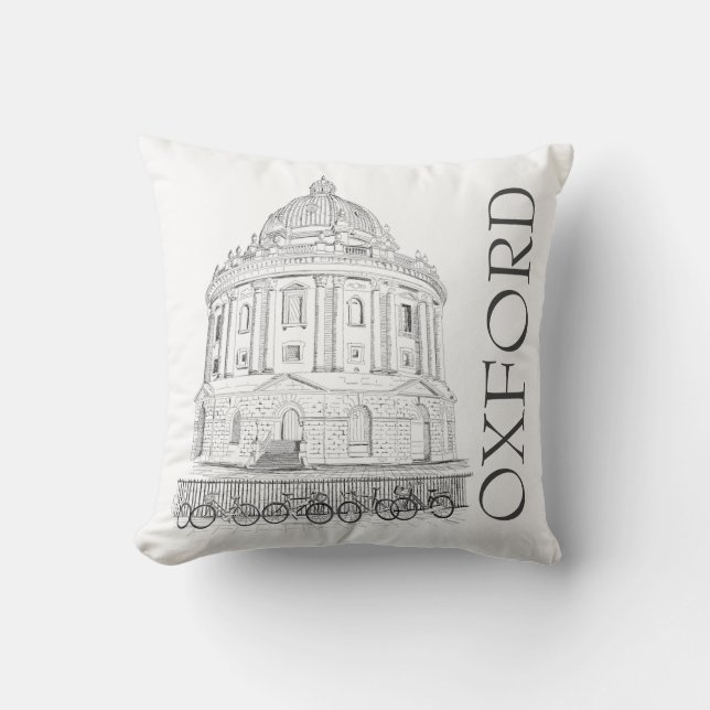 Almofada Ilustração da Câmera Radcliffe de Oxford England (Frente)